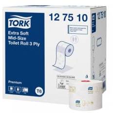 Туалетная бумага Tork T6, миди-рулоны, premium, 127510