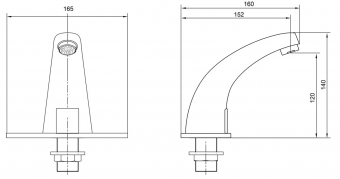 Сенсорный латунный смеситель для умывальника Eleanti, дизайн Классический 0402.480
